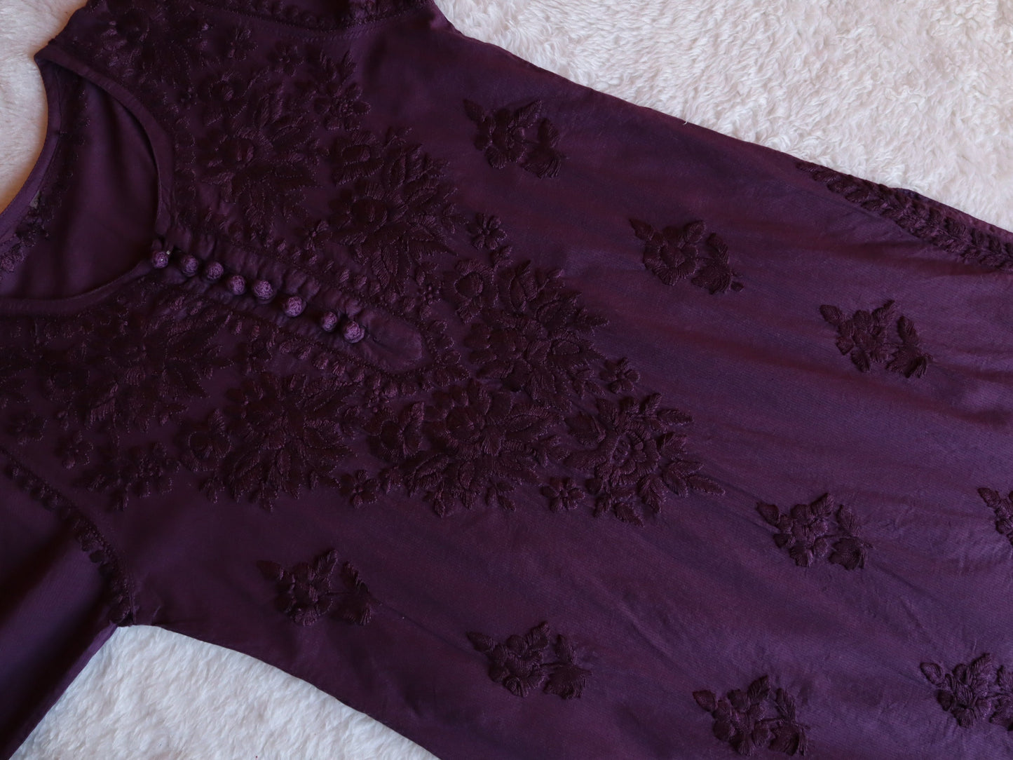 Aayat Deep Purple Cotton Kurta