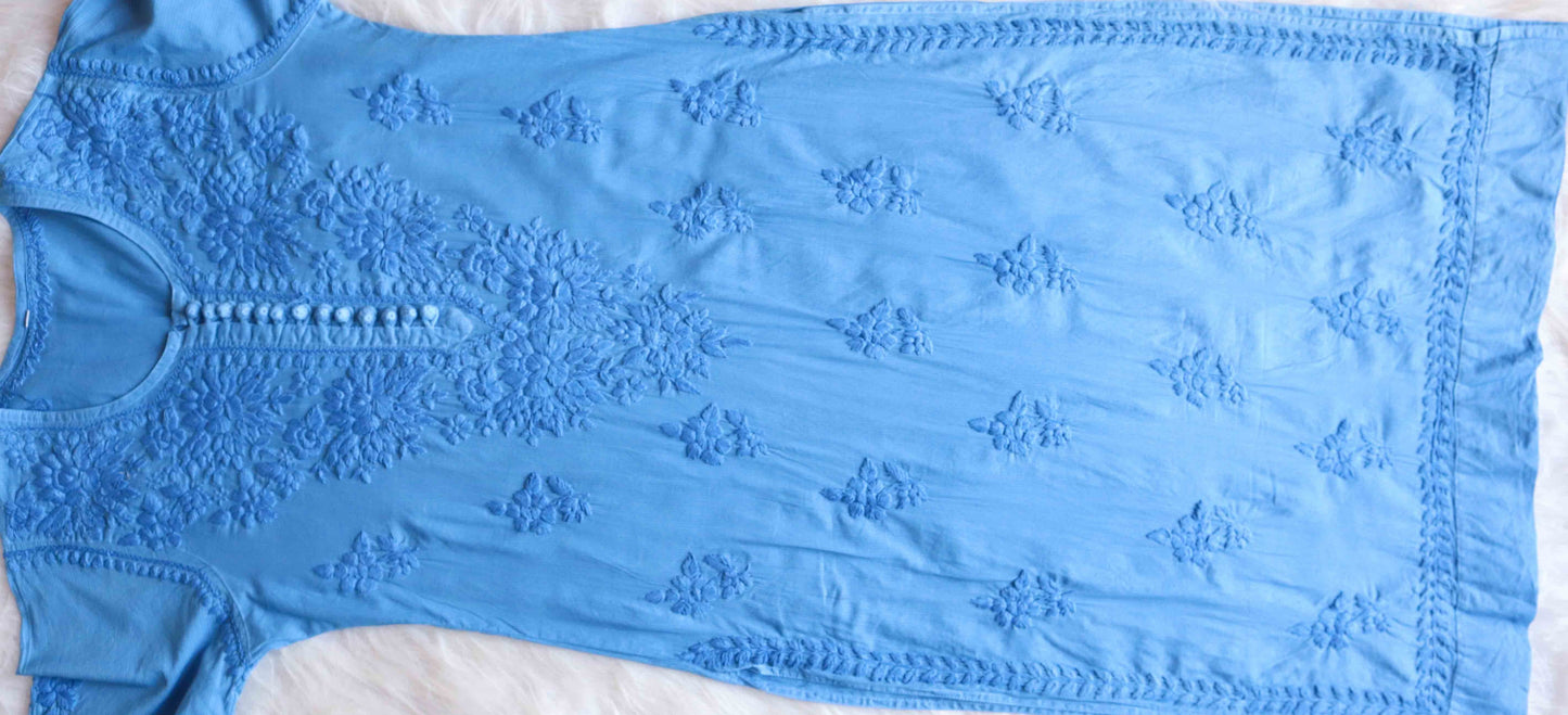 Aayat Blue Cotton Kurta