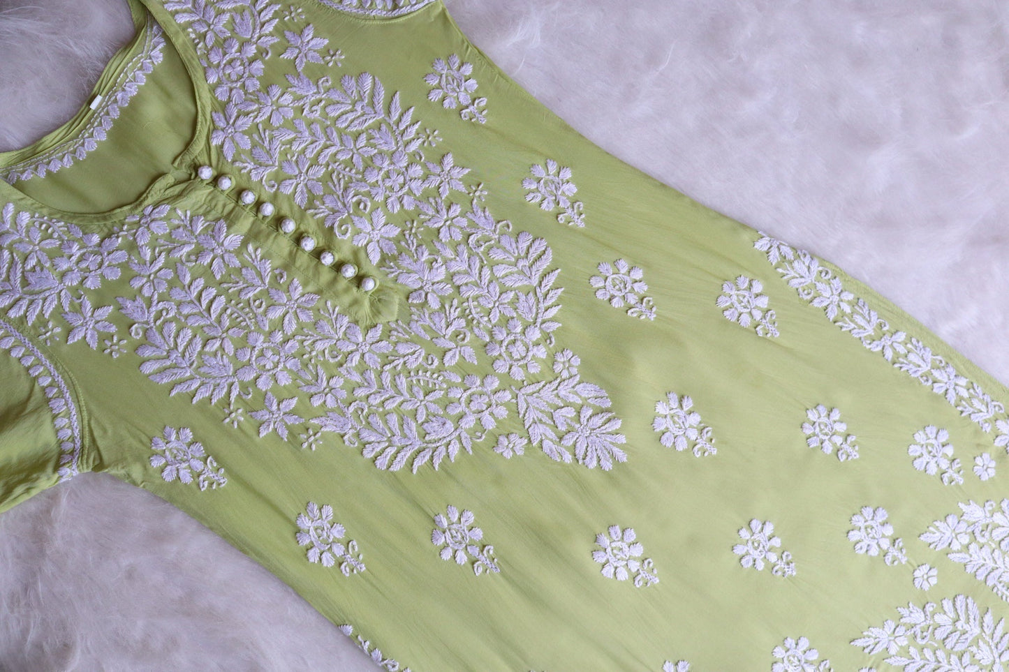 Duaa Olive Green Long Modal Kurta