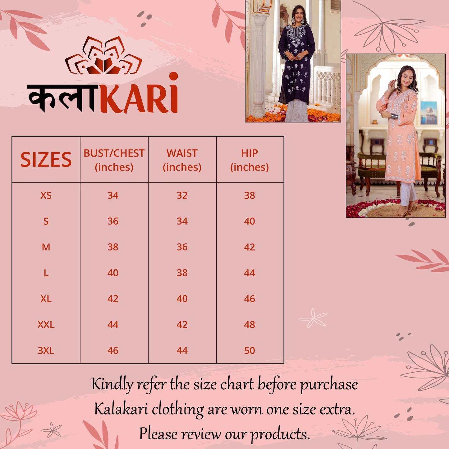 Aayat Peach Cotton Kurta