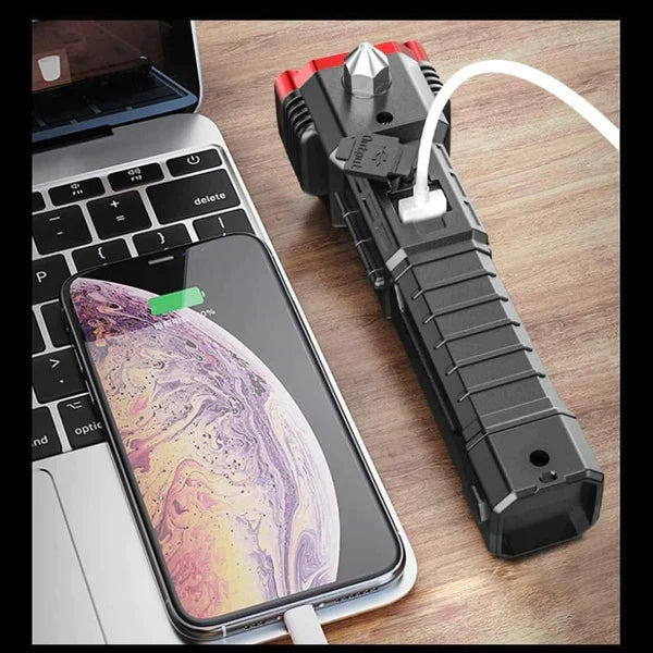 Black Usb Charge Mini Flashlight Torch, Battery