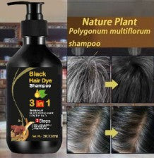 BLACK Hair Color Shampoo for Men & Women