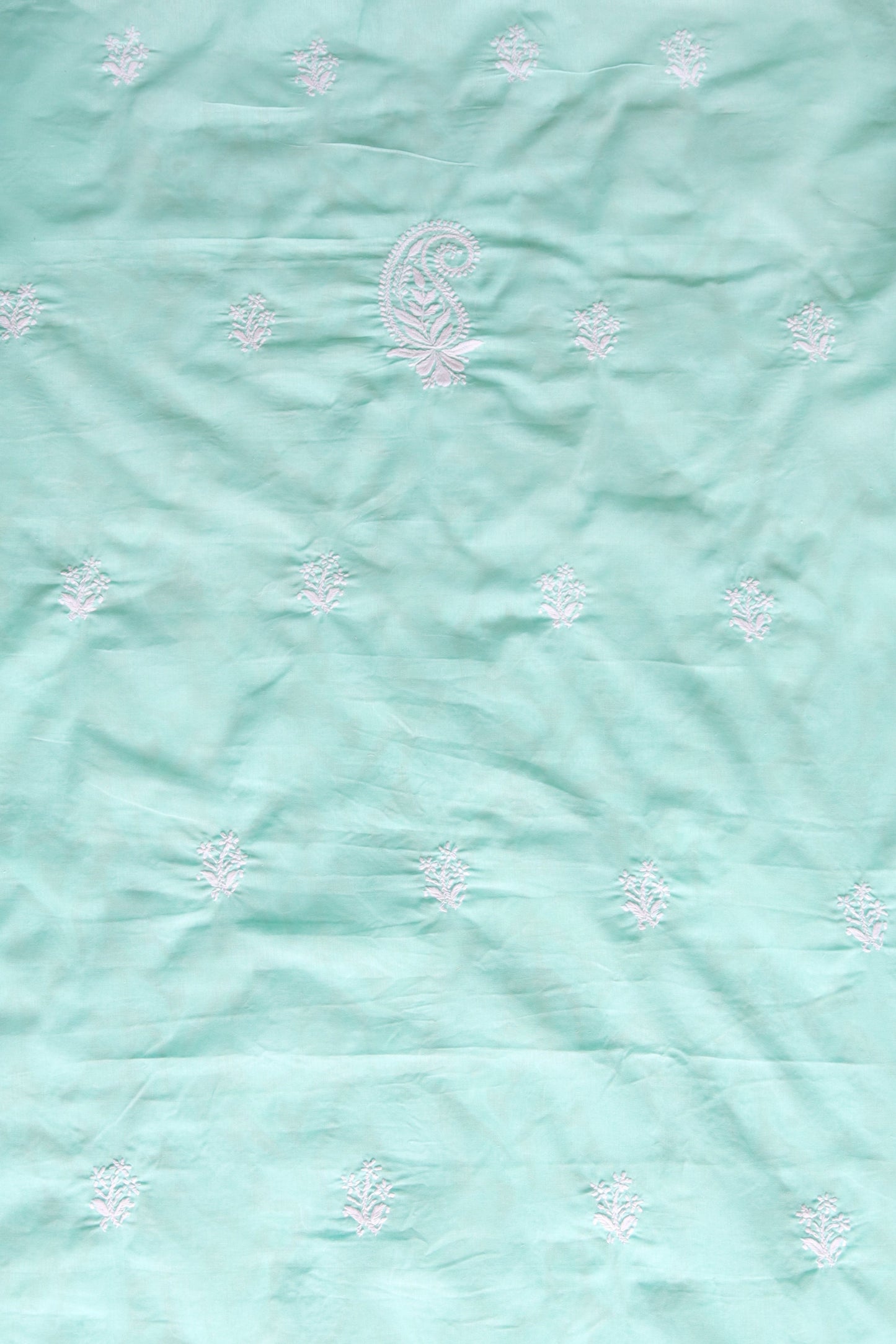 Sea Green Cotton Cutwork Unstitched Kurta piece