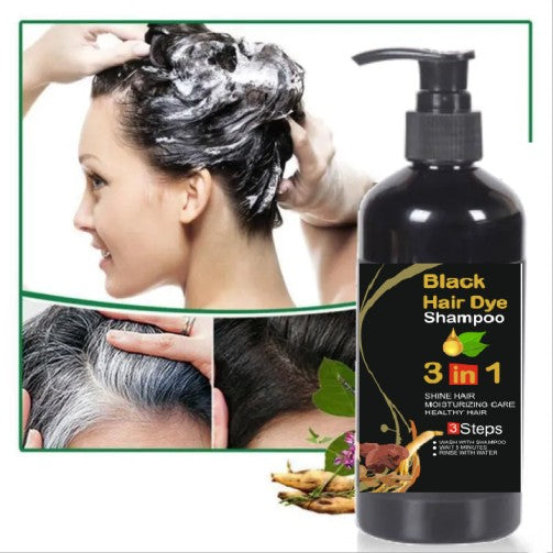 BLACK Hair Color Shampoo for Men & Women