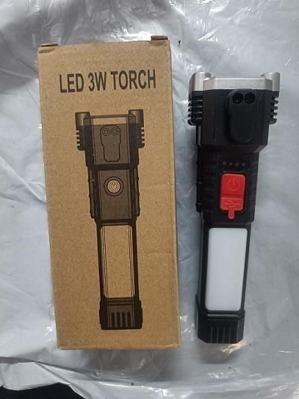Black Usb Charge Mini Flashlight Torch, Battery